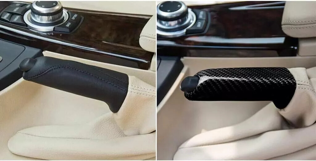ABS Carbon Fiber Handbrake Brake Handle Cover FOR BMW E46 E90 E92 F30