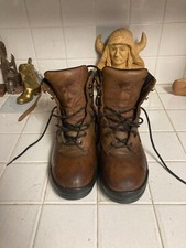 DISTRESSED USA MADE RED WING LACE UP WORK CHORE FARM PACKER BOOTS SIZE 9.5 D