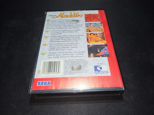 Disney's Aladdin Sega Genesis EXCELENTE+ estado COMPLETO y caja ¡auténtico! - Imagen 2 de 6