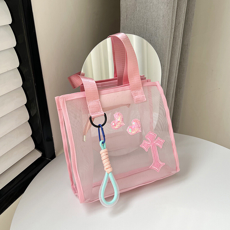 Stylish And Trendy Pvc Tote Bag For Women Summer Transparent Design