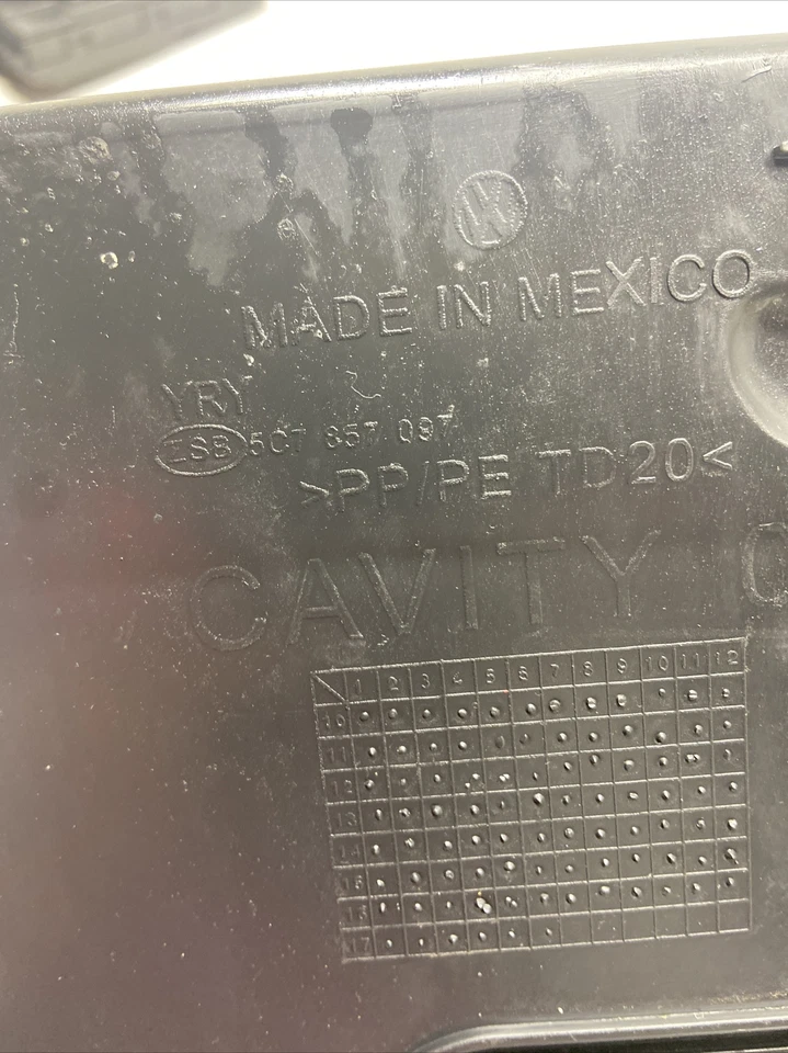 -2017 Volkswagen Jetta GLI OEM Right Front Glove Box 5C7857097 Oem - Image 4 of 4