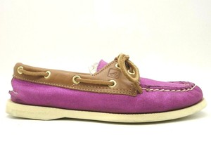 Sperry Top Sider Rosa Brillo Con Cordones Cubierta Barco Mocasines Zapatos  para mujer 6 M | eBay