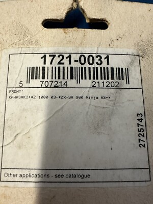 なう9 Kawasaki Z1000 ZX9R Ninja New TUFSTOP Front Brake Pad Set Z