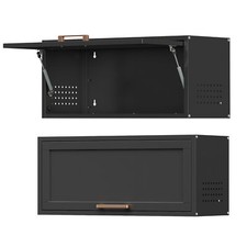 Wall Mounted Metal Storage Cabinet Garage Kitchen Wall Cabinet with Flip-Up Door
