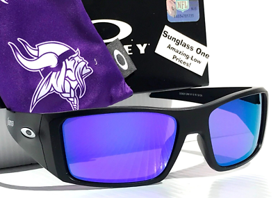 NFL Oakley HELIOSTAT Matte Black VIKINGS w PRIZM Violet Lens