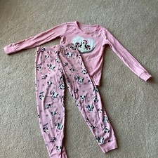 GYMBOREE GIRLS PAJAMA SET, 7, PENGUINS ON PINK , SOFT COTTON, COMFY