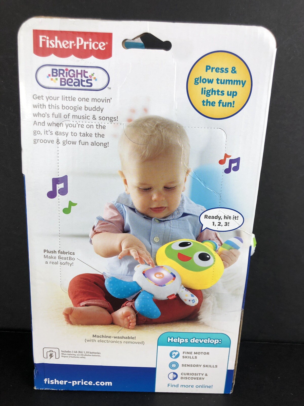 Fisher Price BEATBO Grove Glow Plush Alien Singing Light-Up Beatbox