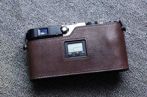 Real Leather Half Camera Case Bag Cover for Hasselblad XPan Fujifilm TX-1 - Picture 2 of 6