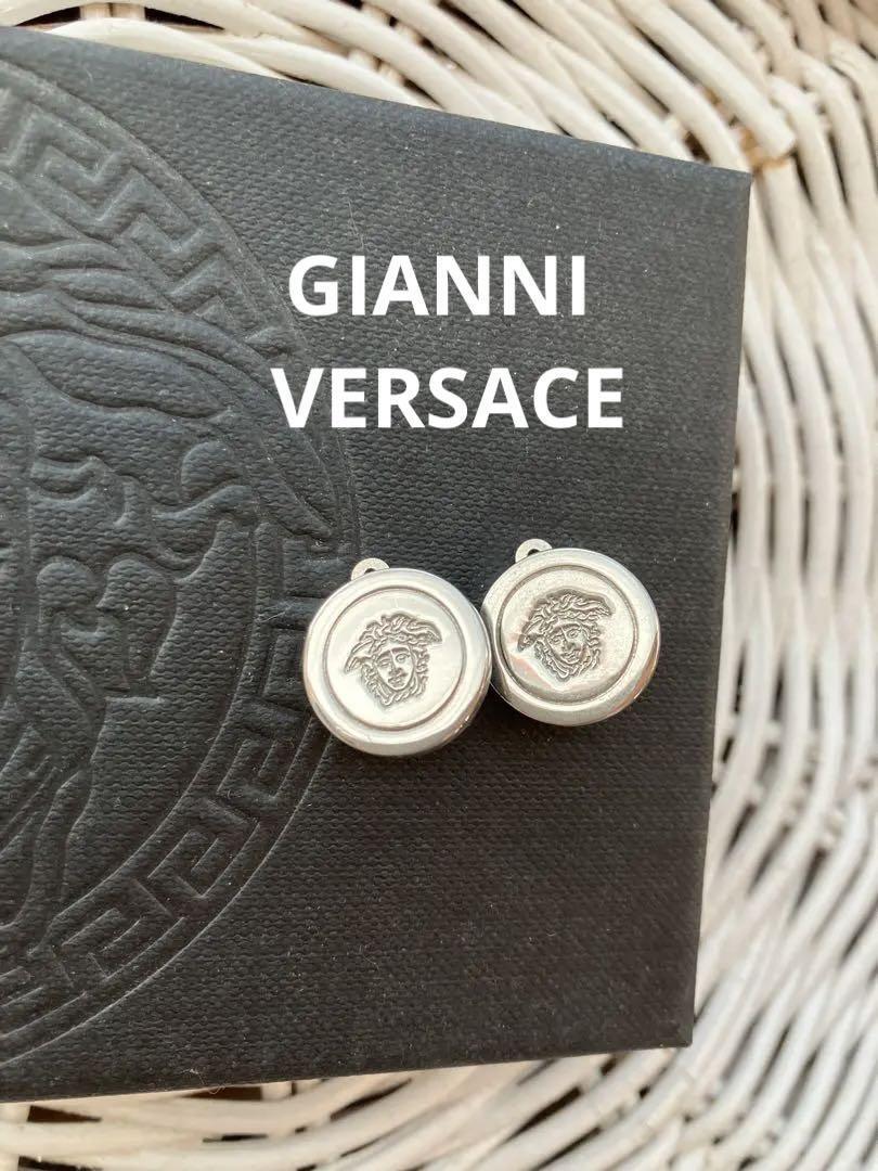GIANNI VERSACE Vintage Medusa Clip-on Earrings Silver | eBay