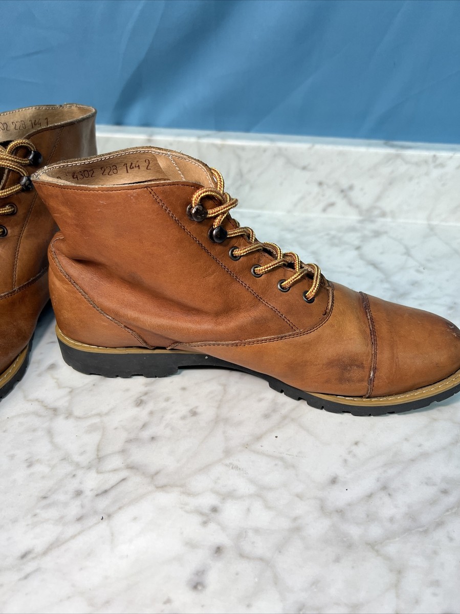 Vintage FAYVA Leather Boots Mens US 10 Shoe Brown made in 