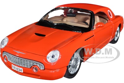 2002 FORD THUNDERBIRD ORANGE JAMES BOND 007 1/24 DIECAST MODEL BY