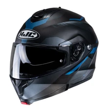 Helmet Modular Motorcycle HJC C91 Karan MC2SF Size M Black Matt Blue Flip Up
