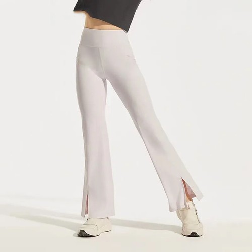 Girls Flare Pants Front Split Yoga Pants Kids Dance Bell Bottoms Casual Trousers - Picture 6 of 9