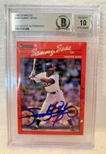 White Sox Sammy Sosa Signed 1990 Donruss RC Card Beckett BAS Graded 10 #489