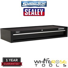Image of Sealey Mid-Box 1 Drawer with Ball Bearing Slides Heavy-Duty Black Superline Pro