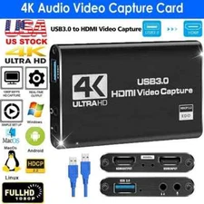 4K Audio Video Capture Card HDMI Video Capture Device Full HD Recording USB 3.0