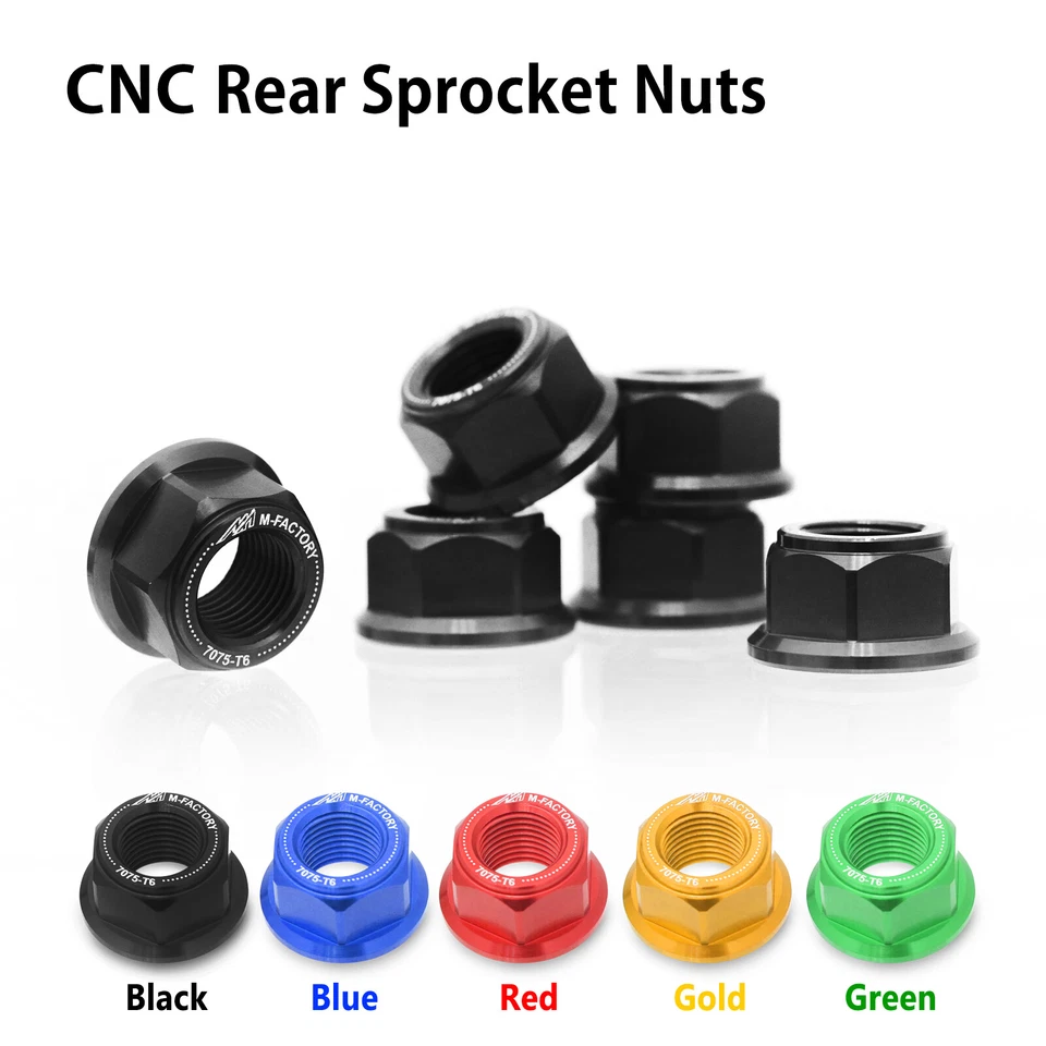 Tuercas de piñón traseras doradas CNC Racing para Kawasaki KLX300 KLX300R KLX300SM 20-24 Foto 4 de 4