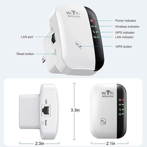 300Mbps Wireless-N 802.11 Wifi Repeater AP Range Router Extender Signal Booster - Picture 4 of 17