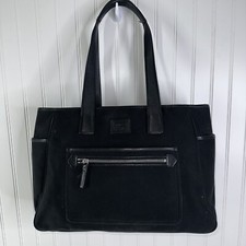 COACH Large Black Canvas Tote Diaper Bag Weekender Travel Bag