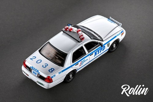 Rollin 1:64 Ford CV NYPD/LAPD Police Car Victoria Crown Diecast Car Model Toys - Imagen 4 de 18