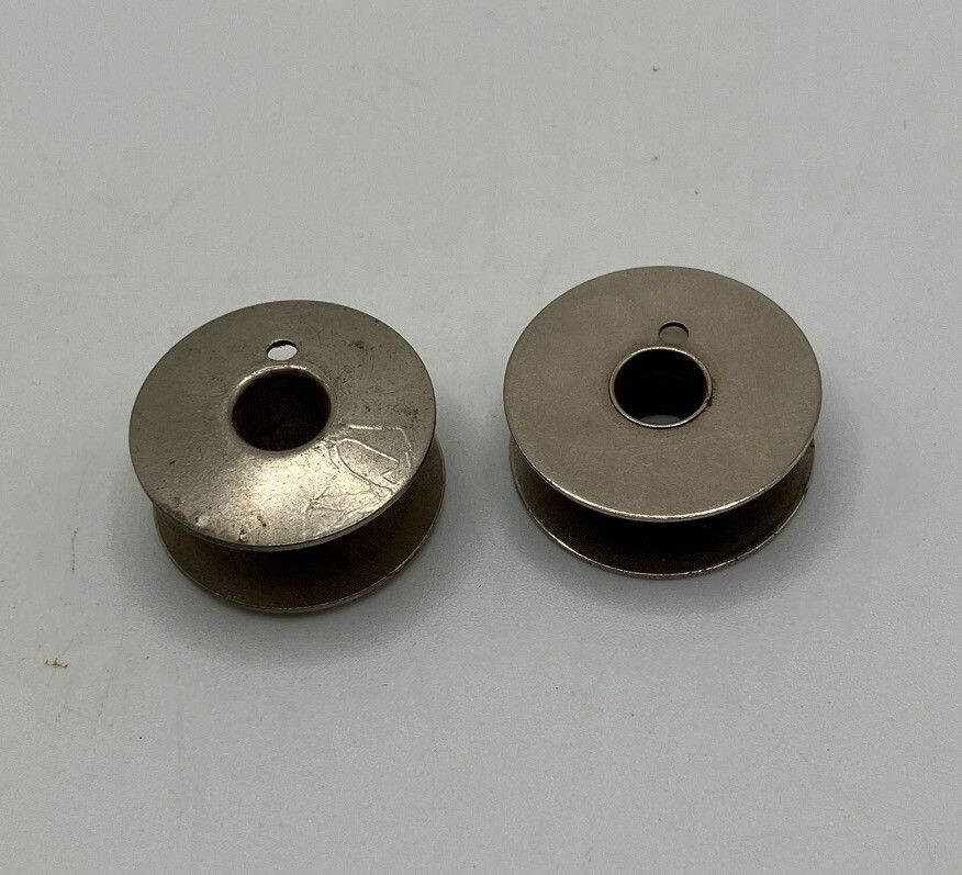 White Sewing Machine Bobbins 2 VTG eBay