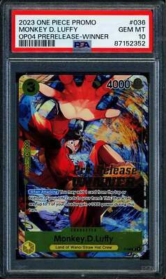 Monkey D Luffy - P-036 - PSA 10 - Pre-Release Winner - English