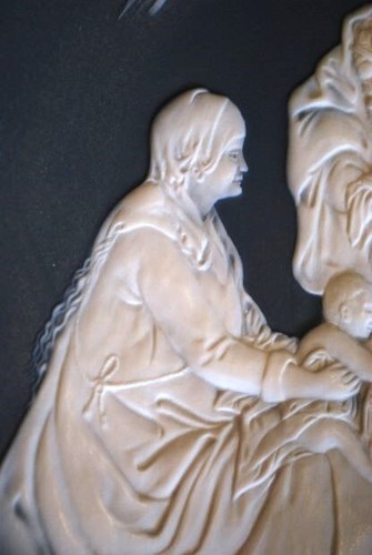 Villeroy & Boch 1978 CHRISTMAS NATIVITY PLATE West Germany 11.75" Blue Porcelain - Picture 4 of 19