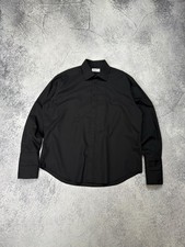 Yves Saint Laurent Pour Homme Black Long Sleeve Dress Shirt Size 44 17.5 XL YSL