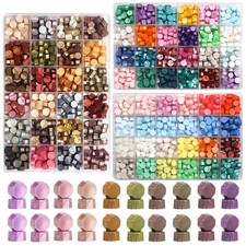 1800Pcs Wax Seal Beads,72 Color Premium Octagon Assorted Sealing Beads for Wax S