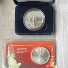 U.S. Mint 1987 & 1991 American Eagles $1   2- 1 oz Silver .9993 Fine