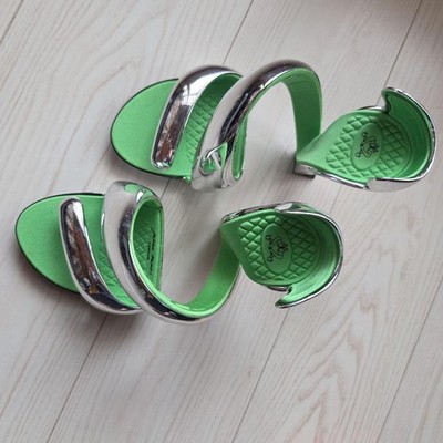 Julian Hakes Mojito Green Silver EU 36 Female heel limited Shoes pumps No Box