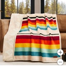 Pendleton Reversible Plush Throw Blanket 50" x 70" - 5 choices, Machine Washable