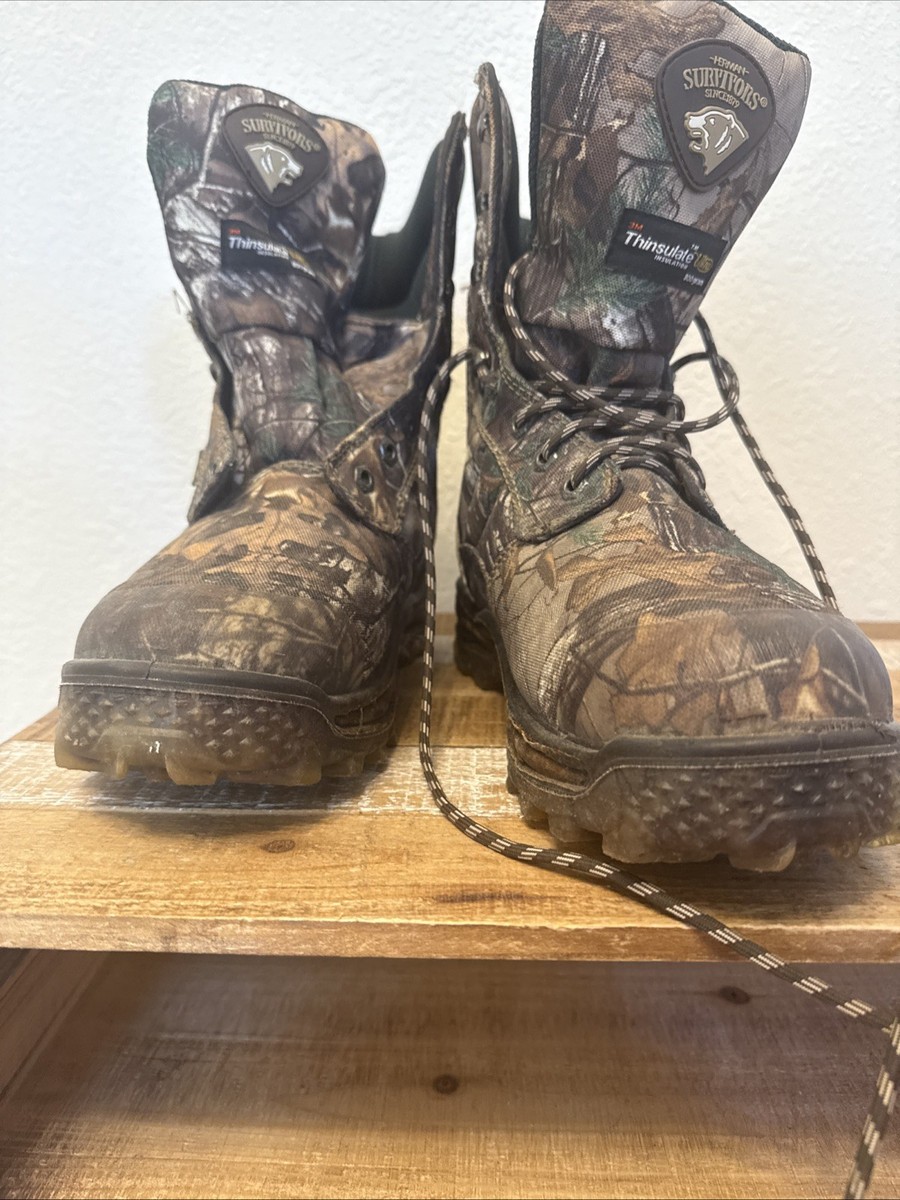 Bottes De Chasse Herman Survivors Realtree - Taille 8W, Imperméables, Camouflage, Neuves