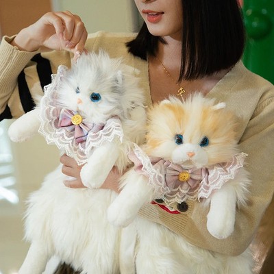 Plush Cat Backpack Women Kawaii Soft Cute School Bag Gift Trendy Travel Pack