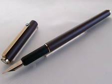 Montblanc Slim Line Fountain Pen Brown GT Steel Nib