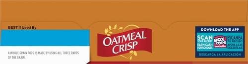 Oatmeal Crisp Heart Healthy Cereal, High Fiber Cereal Made with Whole Grain, 19.