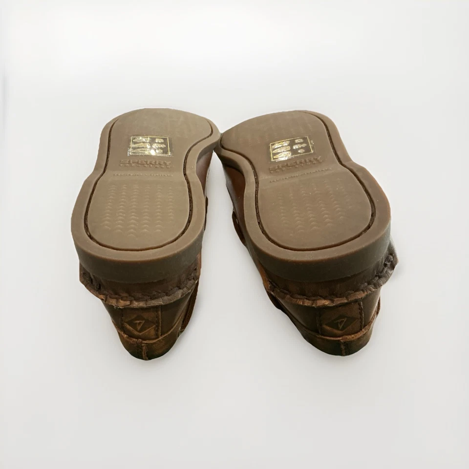 Zapato de Barco Sperry x Aritzia US 7 Marrón A02 Auténtico Original Tacón Plano $120 Foto 4 de 4