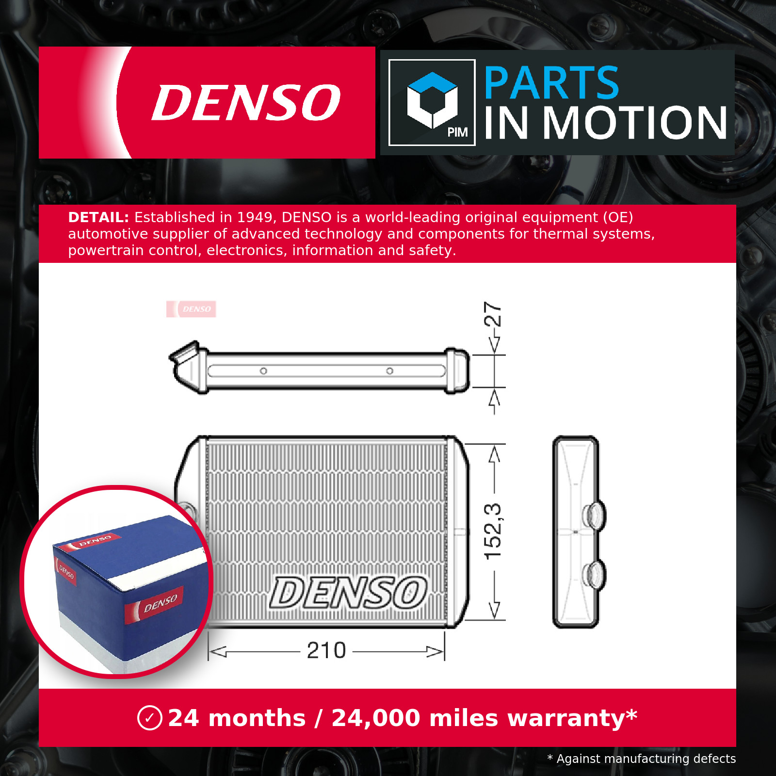 Heater Matrix DRR23022 Denso Exchanger Interior 7701209819 Quality Guaranteed