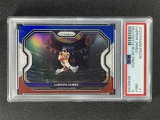 2020-21 Panini Prizm Lebron James #1 Red White Blue Prizm Lakers PSA 9 MINT