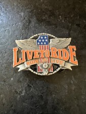 Motorcycle Belt Buckle Siskiyou Live to Ride Ride to Live 1994