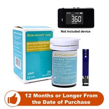 Accu-Answer iSaw Uric Acid Test Strips-25 Test Strips for LBM-01 and for KOMWELL