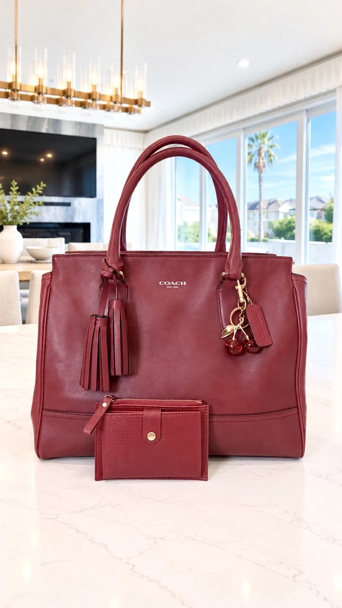 【美品】　COACH ハンドバッグ メタリックバーガンディ 25+ Coach Madison Red Bags & Handbags for Women for sale | Updated