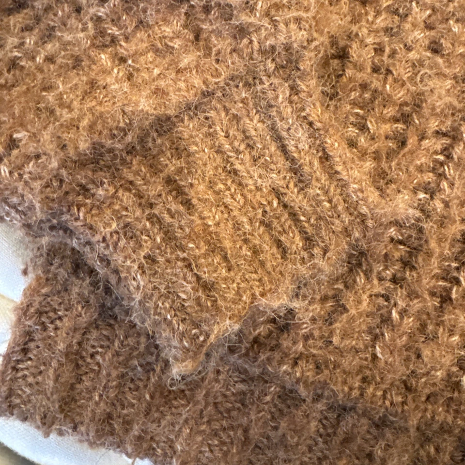 Cardigã suéter ZARA KIDS tamanho 6-7 mistura de lã bronzeado carmelo - Imagem 3 de 4