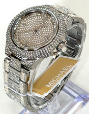 Michael Kors MK5869 Women's Camille Silver-Tone Crystal Pave Watch BNWT/Box 550
