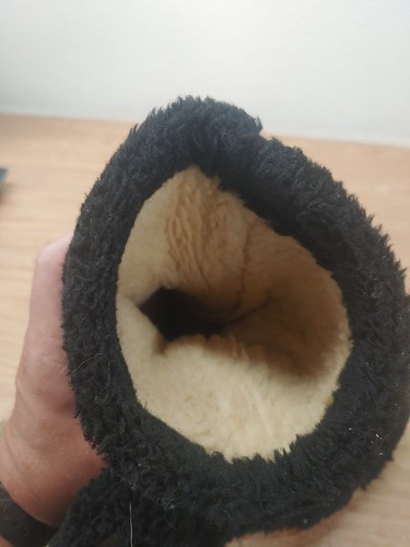 Vintage Kunstfell echt SteerHide Winter Fäustlinge Choppers Handschuhe Gr. L / Large - Bild 6 von 6