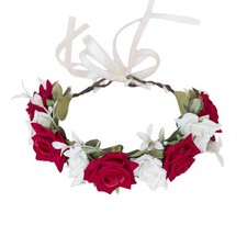Boho Flower Crown Rose Flower Headband Floral Halo Wedding Prom
