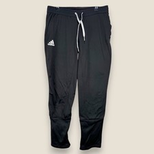 Adidas Tapered Ankle Zip Pants Windbreaker Women Medium Black Pockets Team Issue