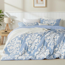 Fleece King Comforter Set, Soft Fluffy Warm 3D Boho Comforters King Size, Luxury