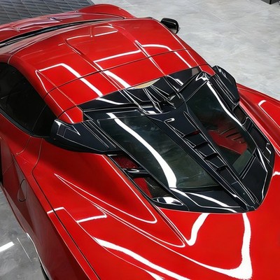 Carbon Fiber Look Rear Decklid Camera Cover For Corvette C8 Coupe Z51 Z06 20+ US