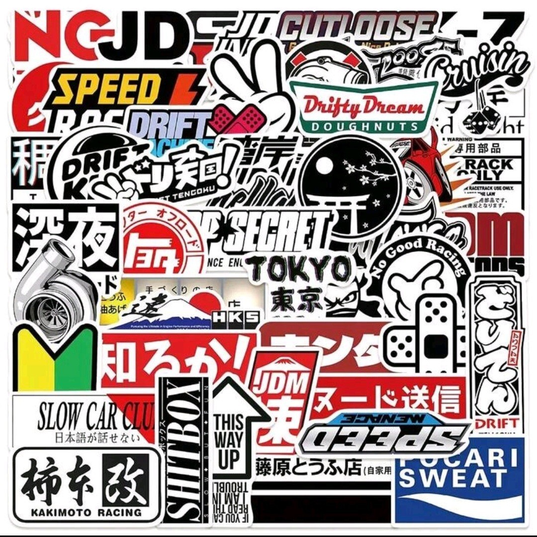 100PCS JDM Stickers Pack Car Motorcycle Racing Motocross Helmet Vinyl Decals Lot thumbnail 3